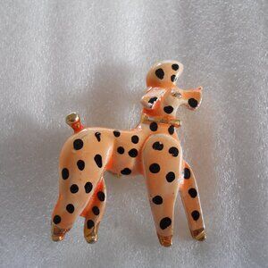 Polka Dot Poodle Pin   12-30